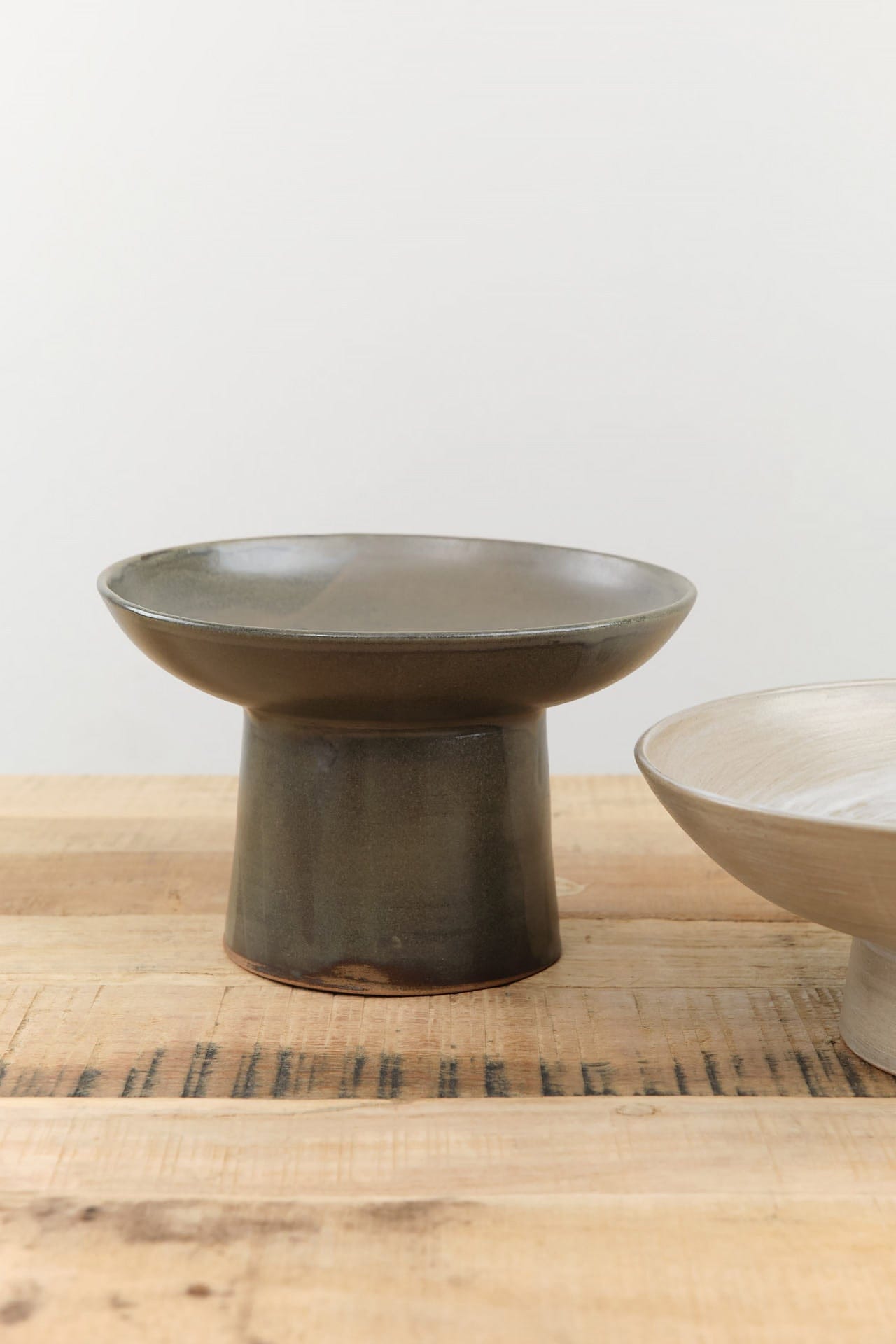 Kati Von Lehman Home Kitchen Serving Tall Pedestal Serving Bowl Charcoal