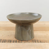 Kati Von Lehman Home Kitchen Serving Tall Pedestal Serving Bowl Charcoal