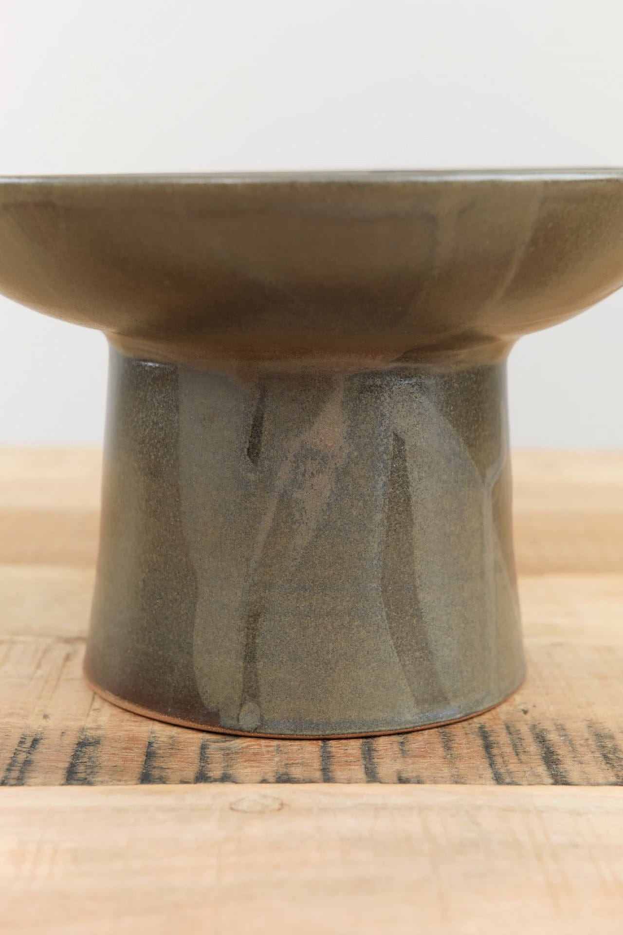 Kati Von Lehman Home Kitchen Serving Tall Pedestal Serving Bowl Charcoal