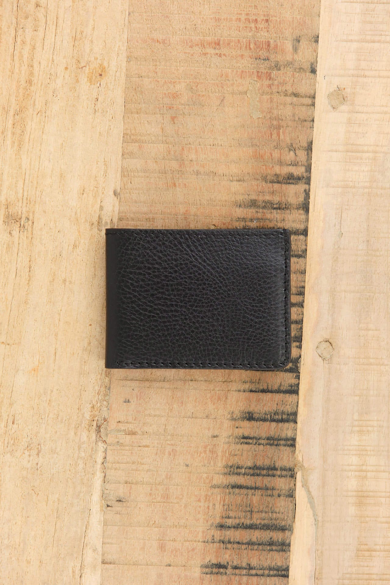 Lindquist Accessories Wallets Jackson Bi-Fold Wallet in Milled Black Black / 4.25" L X 3.25" W
