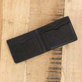 Lindquist Accessories Wallets Jackson Bi-Fold Wallet in Milled Black Black / 4.25" L X 3.25" W