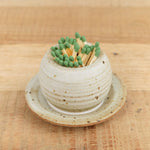 MH Ceramics Home Objects Harper Match Striker Alabaster / 4" Dia X 2.25" H