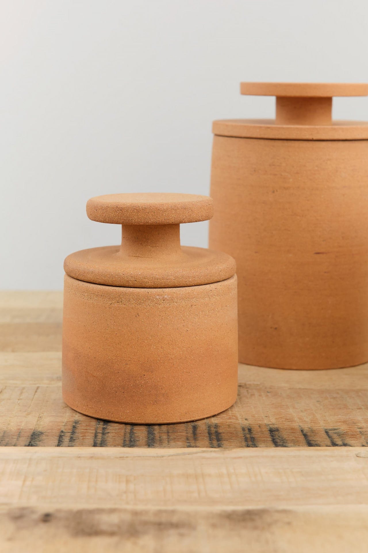 MH Ceramics Home Kitchen Containers Small Alto Jar in Terracotta Terracotta