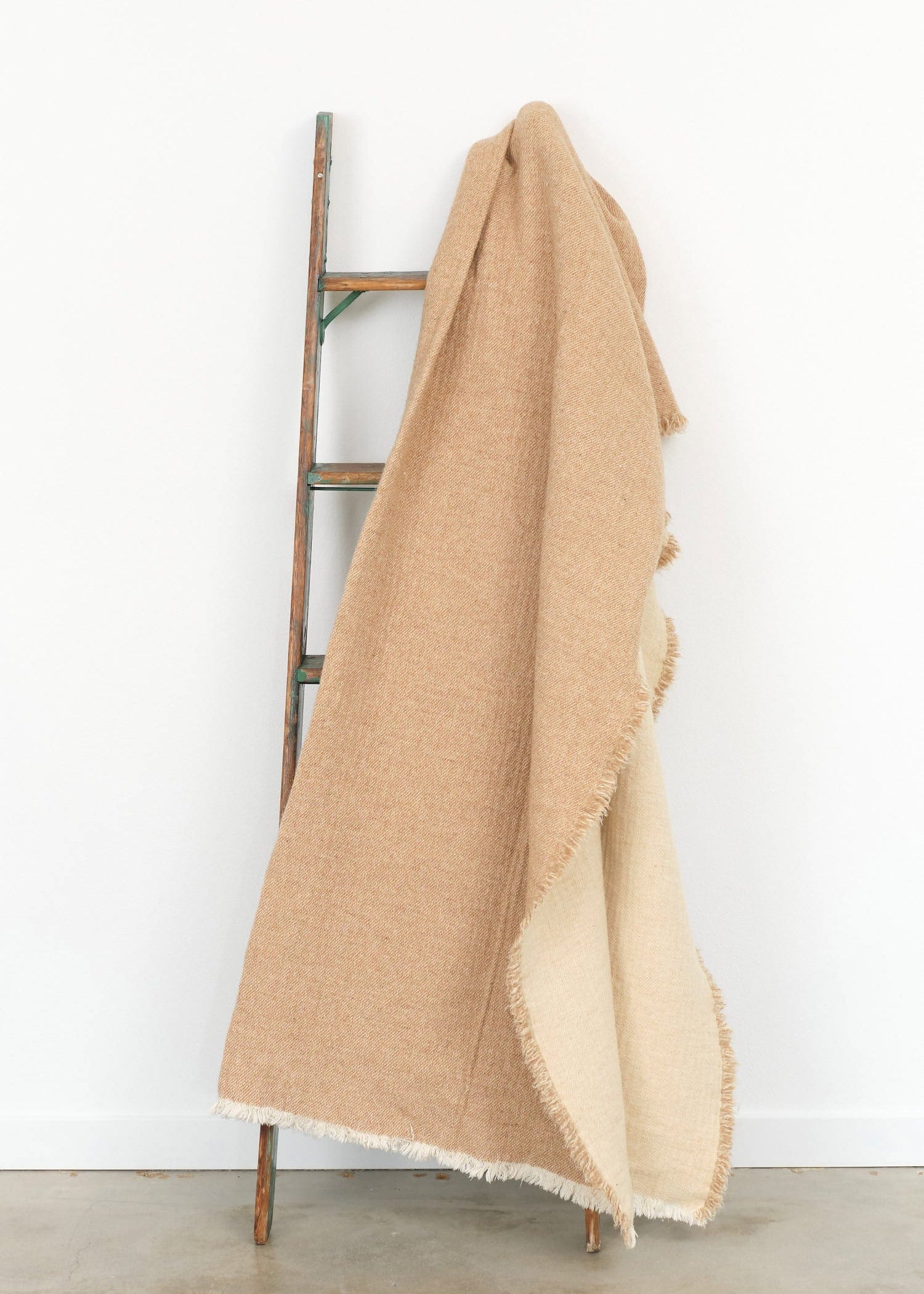 Maison De Vacances Home Throws Vice Versa Fringed Throw in Orgeat Orgeat / 59" X 98"