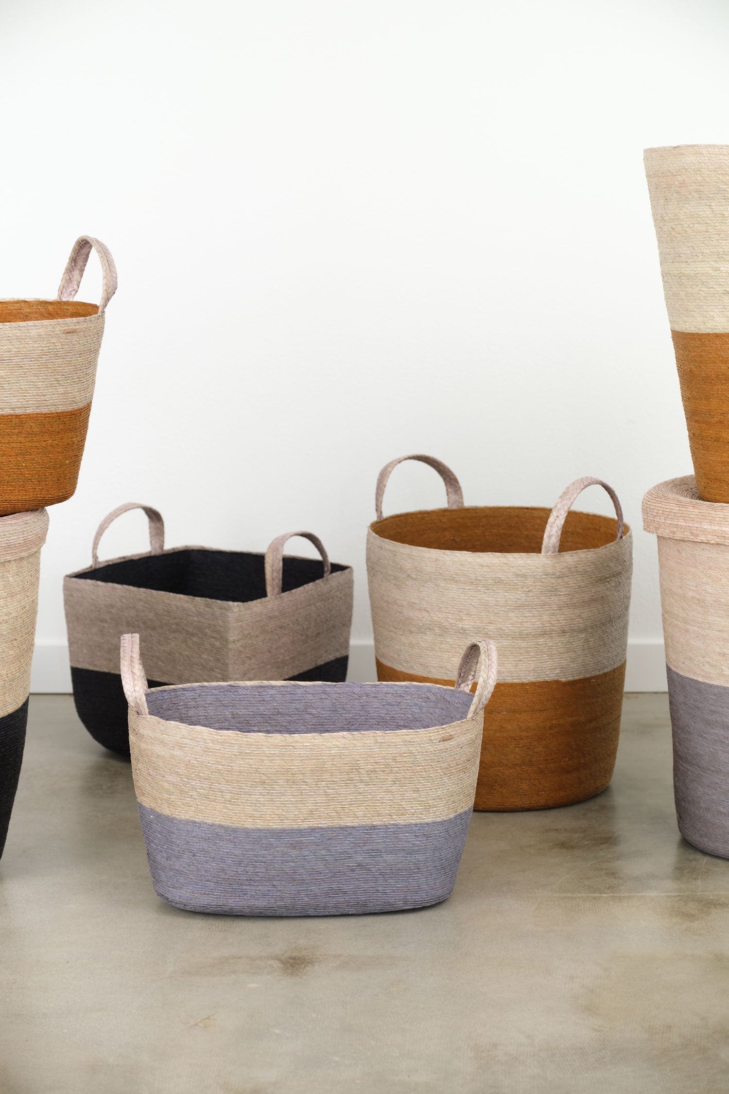 Floor baskets for home storage from Makaua