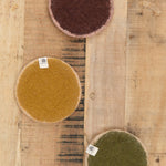 Muskhane Home Kitchen Coasters XSmall Two-Tone Pastille Powder Pink-Mahogany