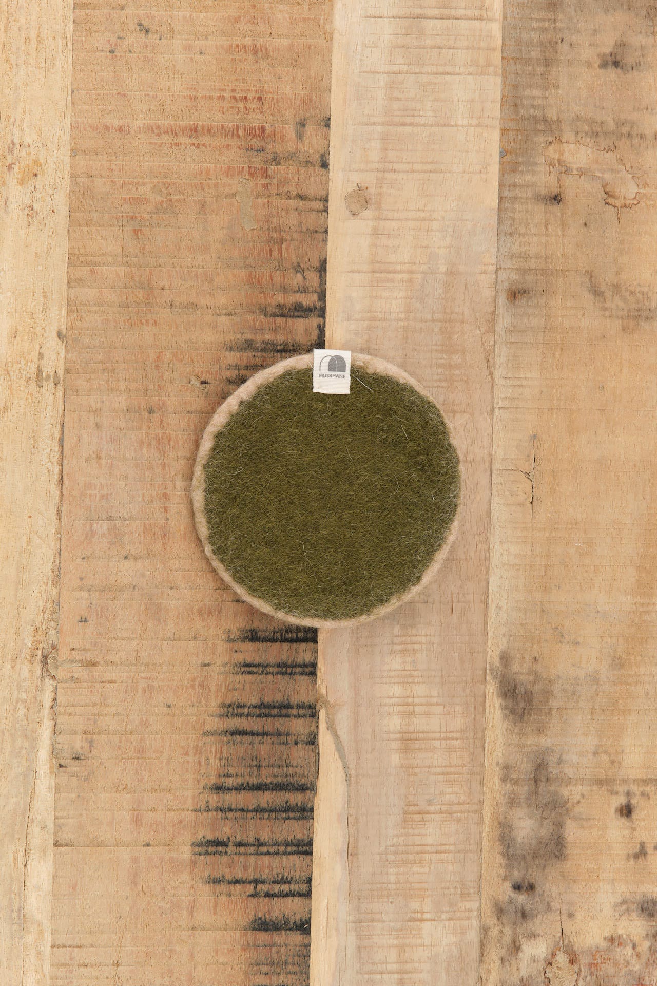 Muskhane Home Kitchen Coasters XSmall Two-Tone Pastille Powder Pink-Moss