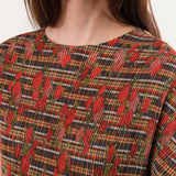 No. 6 Apparel Womens Blouses Nico Top in Rose Plaid