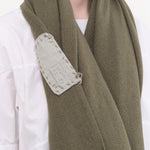 Private 0204 Accessories Scarves 710 Large Simple Cashmere Scarf Olivo