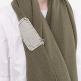 Private 0204 Accessories Scarves 710 Large Simple Cashmere Scarf Olivo