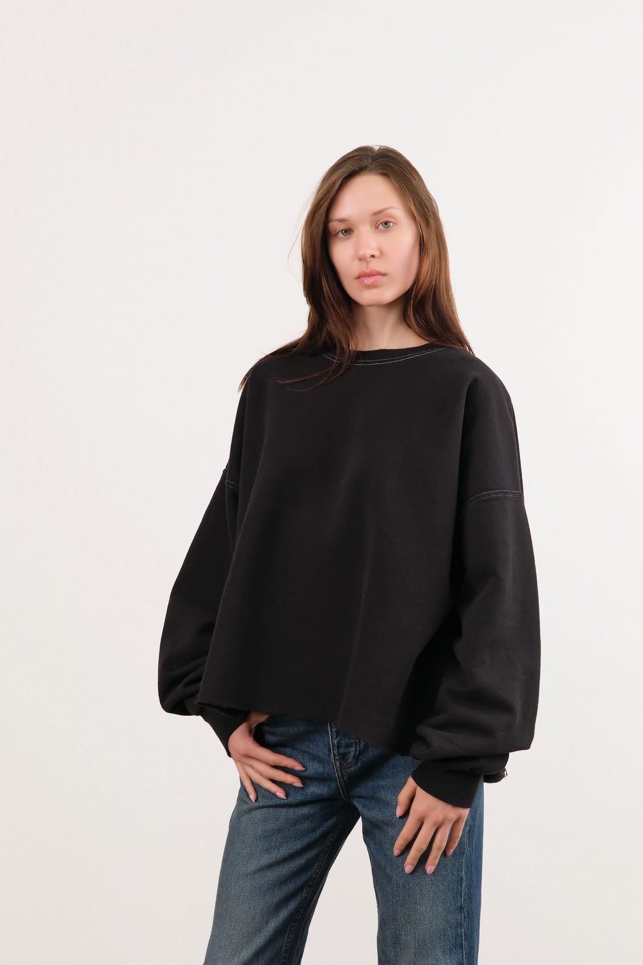 Rachel Comey Apparel Womens Lounge Fonder Sweatshirt in Charcoal Charcoal / XS/S