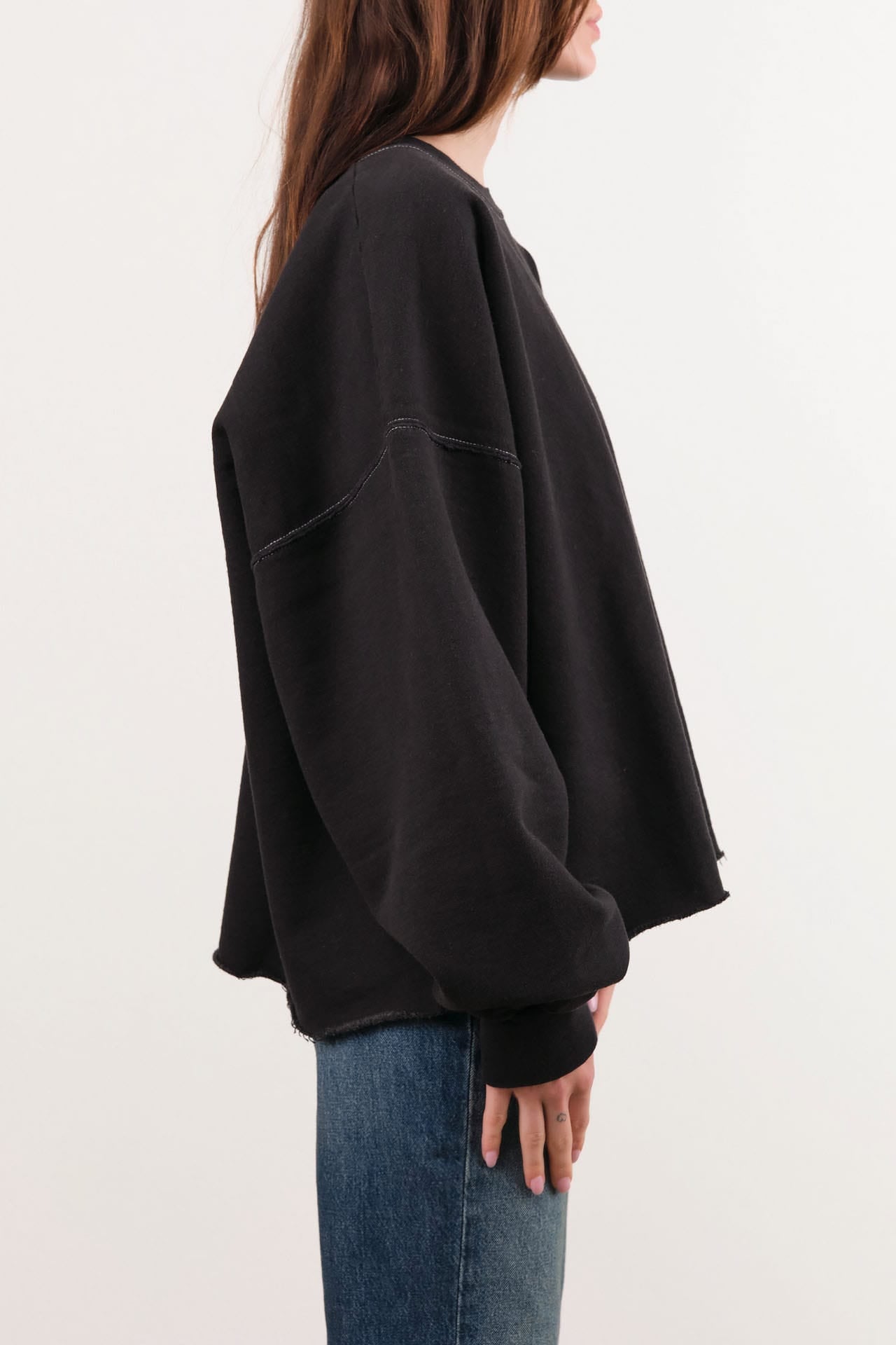 Rachel Comey Apparel Womens Lounge Fonder Sweatshirt in Charcoal Charcoal / XS/S