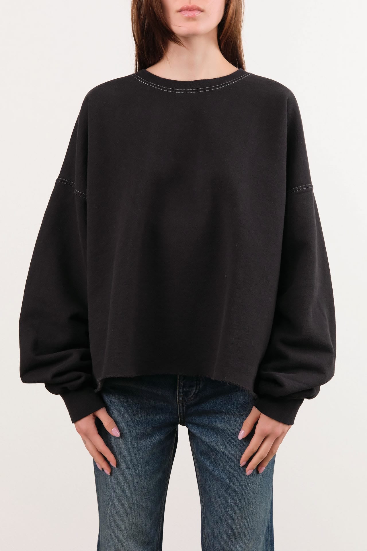 Rachel Comey Apparel Womens Lounge Fonder Sweatshirt in Charcoal Charcoal / XS/S