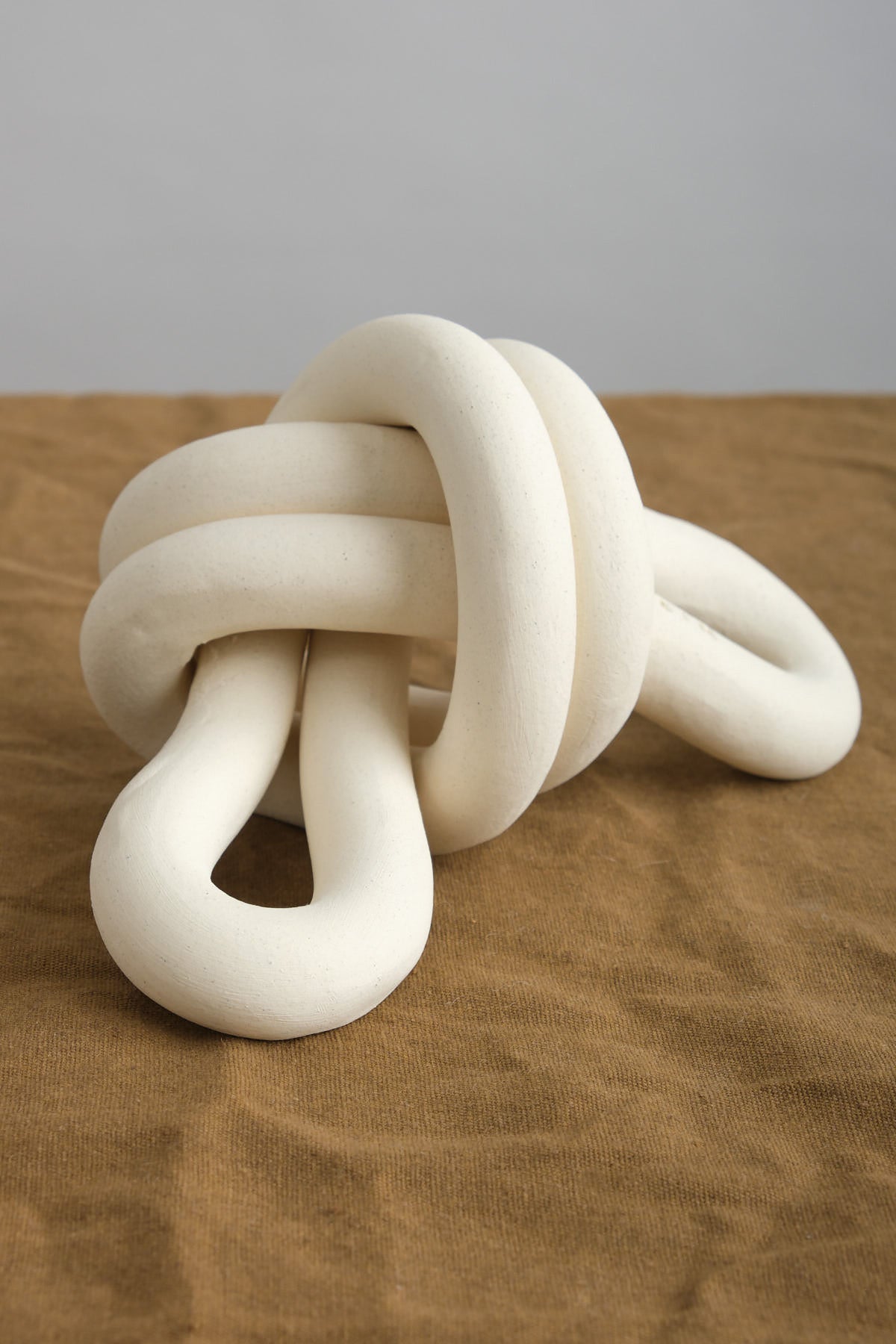 Bone Colored Ceramic XL Double Loop Knot 
