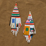 Top view of Otti Hand Beaded Earrings