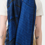 Tamaki Niime Big Roots Shawl in Ocean