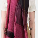 Tamaki Niime Big Roots Shawl in Raspberry