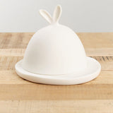 Tina Frey Designs Home Kitchen Serving Lapin Butter Dish with Spreader White