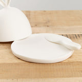 Tina Frey Designs Home Kitchen Serving Lapin Butter Dish with Spreader White