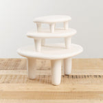 Tina Frey Designs Home Kitchen Serving Puddle Large Elevated Platter White