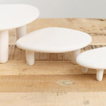 Tina Frey Designs Home Kitchen Serving Puddle Medium Elevated Platter White