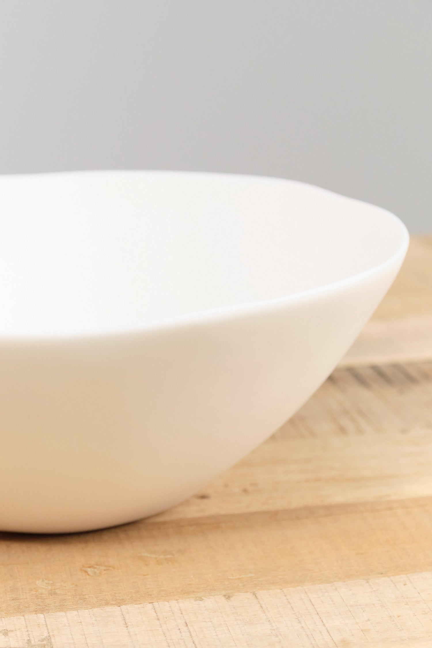 White Resin Large Tapered Bowl by Tina Frey Designs 