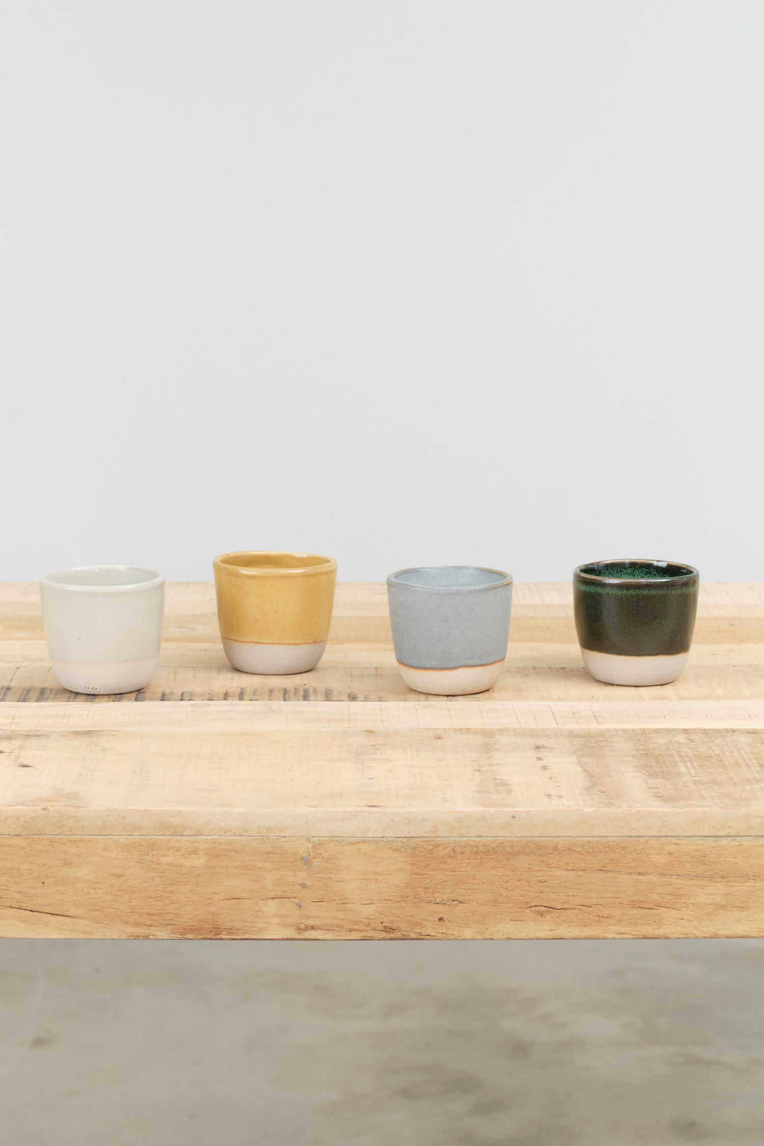 WRF Lab Ceramics Ceramic Cup in Wreath Ash Mist and Mustard