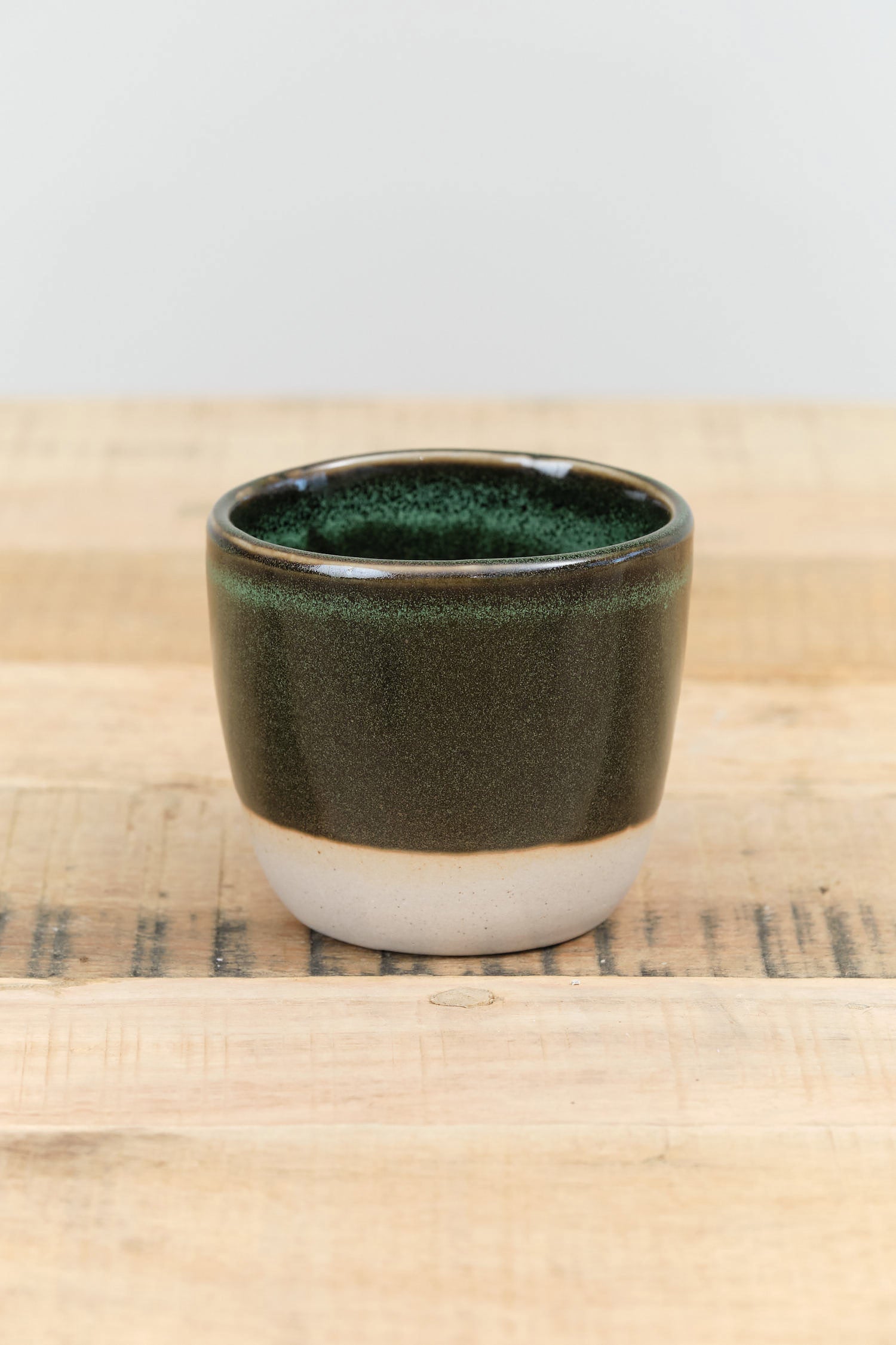 Wreath Ash Mist and Mustard Ceramic Cup by WRF Lab Ceramics 