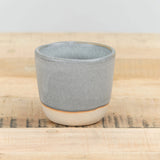 WRF Lab Ceramics Ceramic Cup in Wreath Black Ash Blue Mist Grey and Mustard Yellow