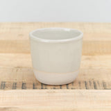 Ceramic Cup in Wreath Black Ash White Mist Blue and Mustard Yellow by WRF Lab Ceramics 