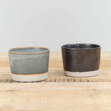 WRF Lab Ceramics Large Multi Purpose Vessel in Ash Blue and Black Glaze 