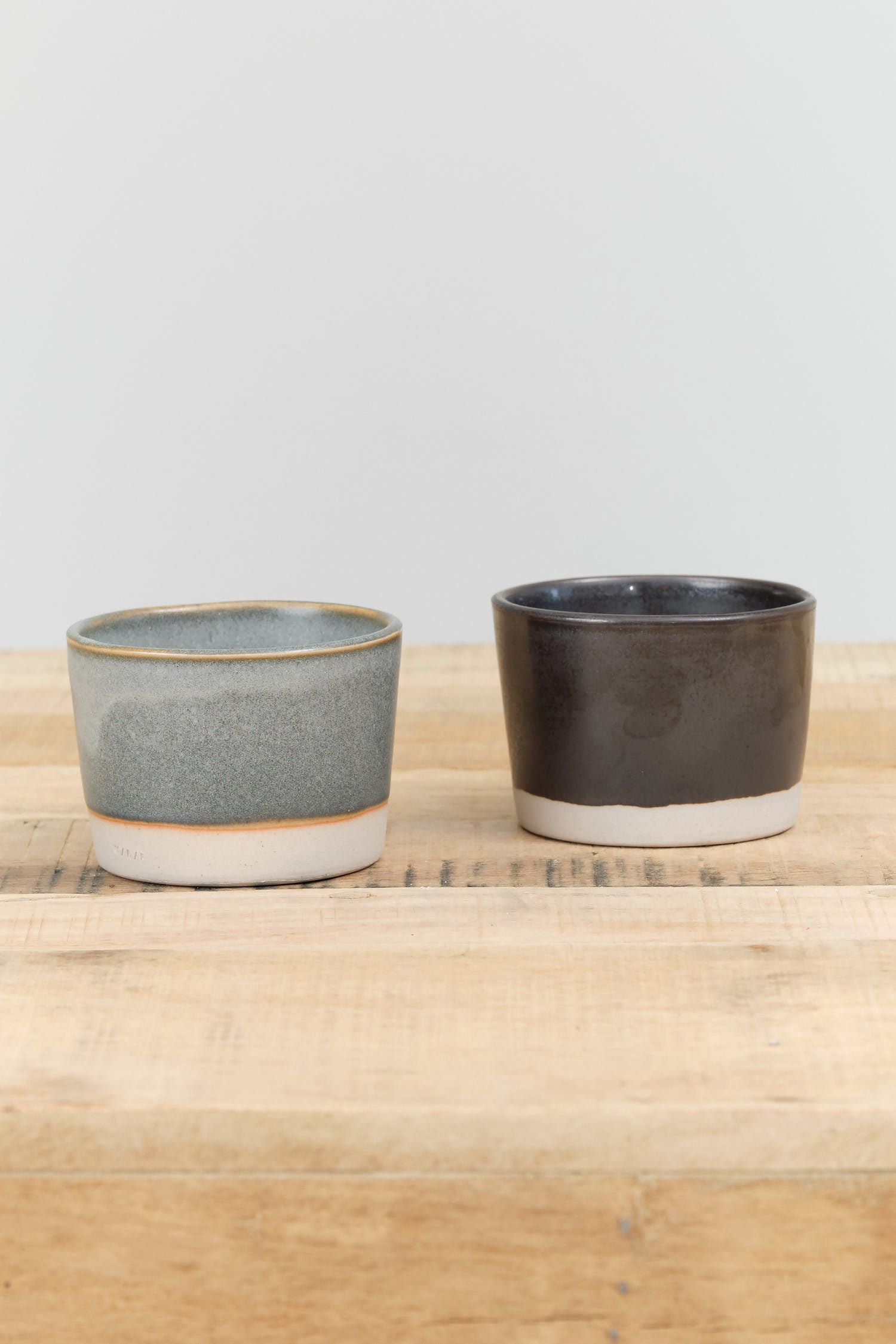 WRF Lab Ceramics Large Multi Purpose Vessel in Ash Blue and Black Glaze 