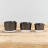 WRF Lab Ceramics Medium Multi Purpose Vessel in Ash and Black 