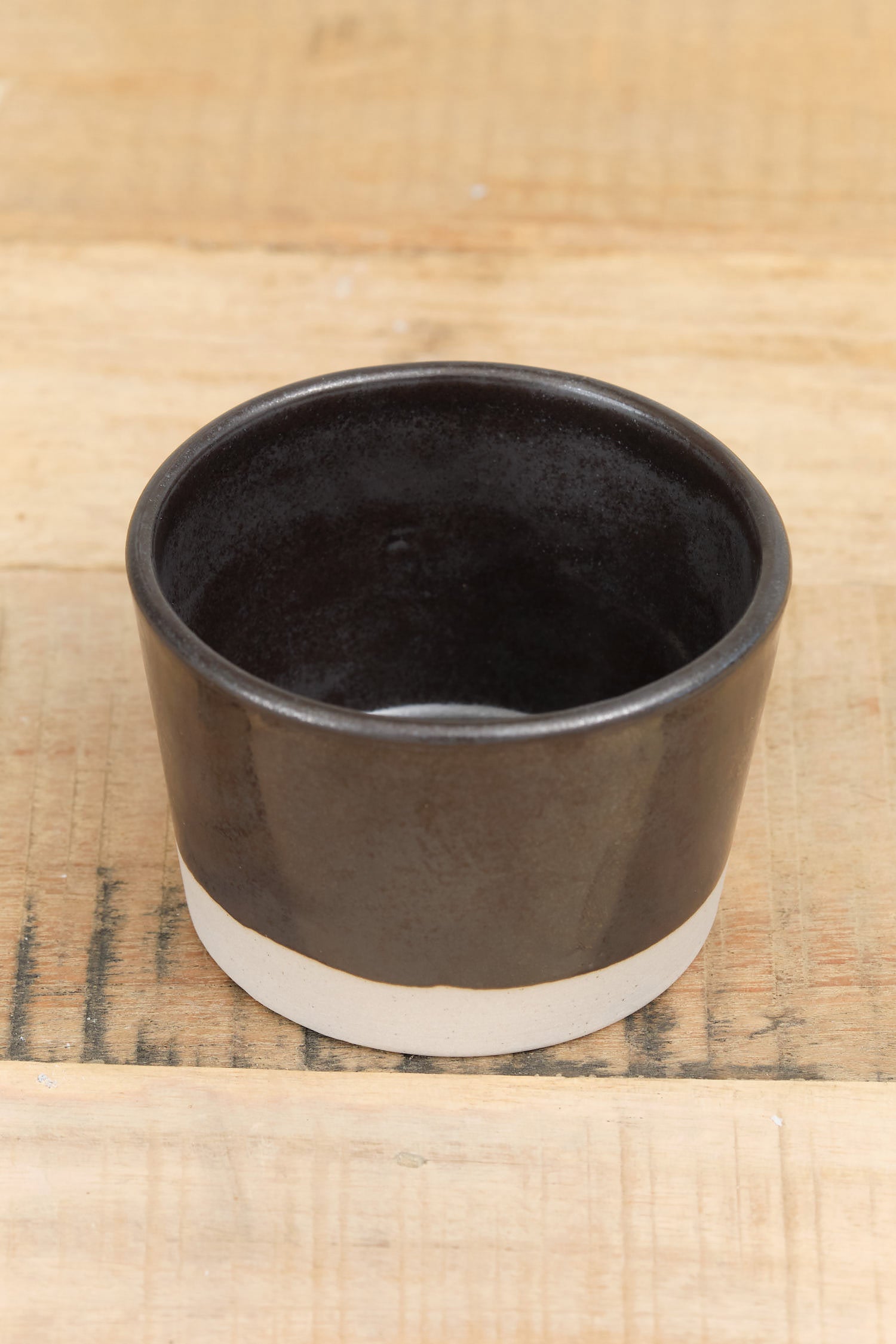 Small Multi Purpose Vessel in Ash Grey and Black Glaze by WRF Lab Ceramics Pottery 