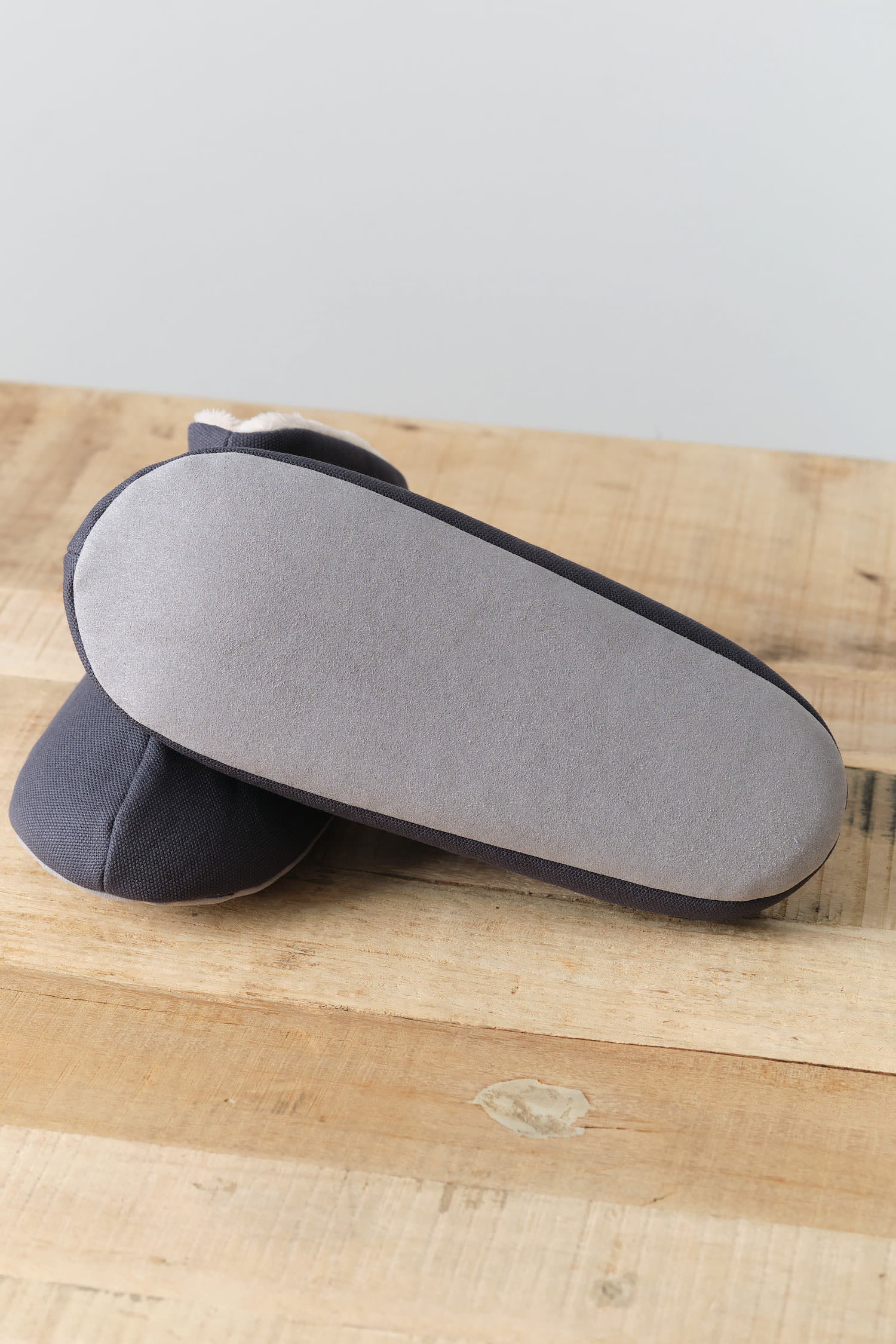 ABE Lined Indoor Room Bootie Slipper in Grey