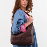 Il Bisonte Accessories Bags Accademia Hobo Shoulder Bag in Caffe Caffe / 12.5" L X 11.5" W X 4.25" D