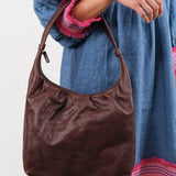 Il Bisonte Accessories Bags Accademia Hobo Shoulder Bag in Caffe Caffe / 12.5" L X 11.5" W X 4.25" D