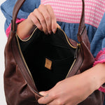 Il Bisonte Accessories Bags Accademia Hobo Shoulder Bag in Caffe Caffe / 12.5" L X 11.5" W X 4.25" D