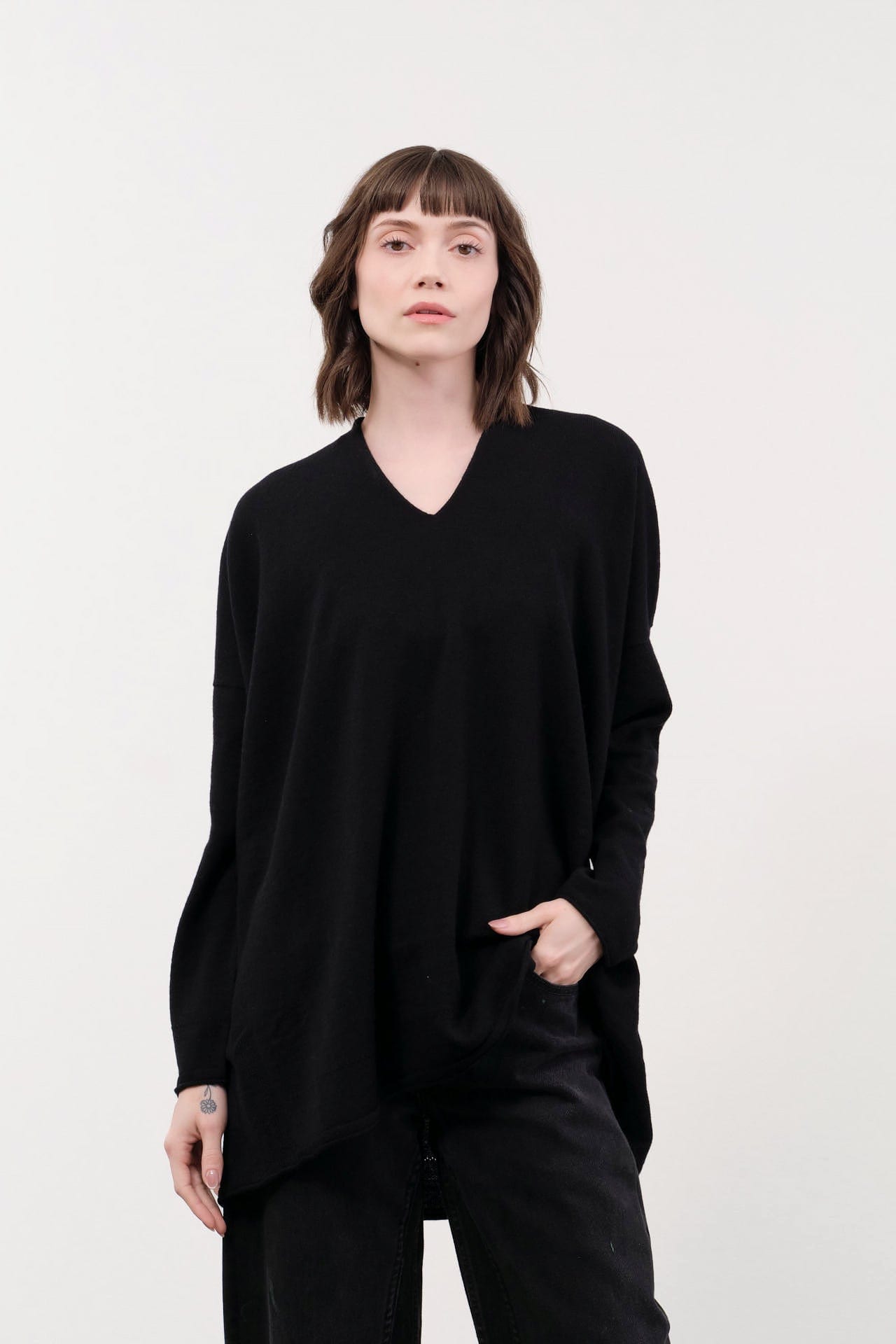 Pas de Calais Apparel Womens Sweaters Airy Wool Tunic Pullover