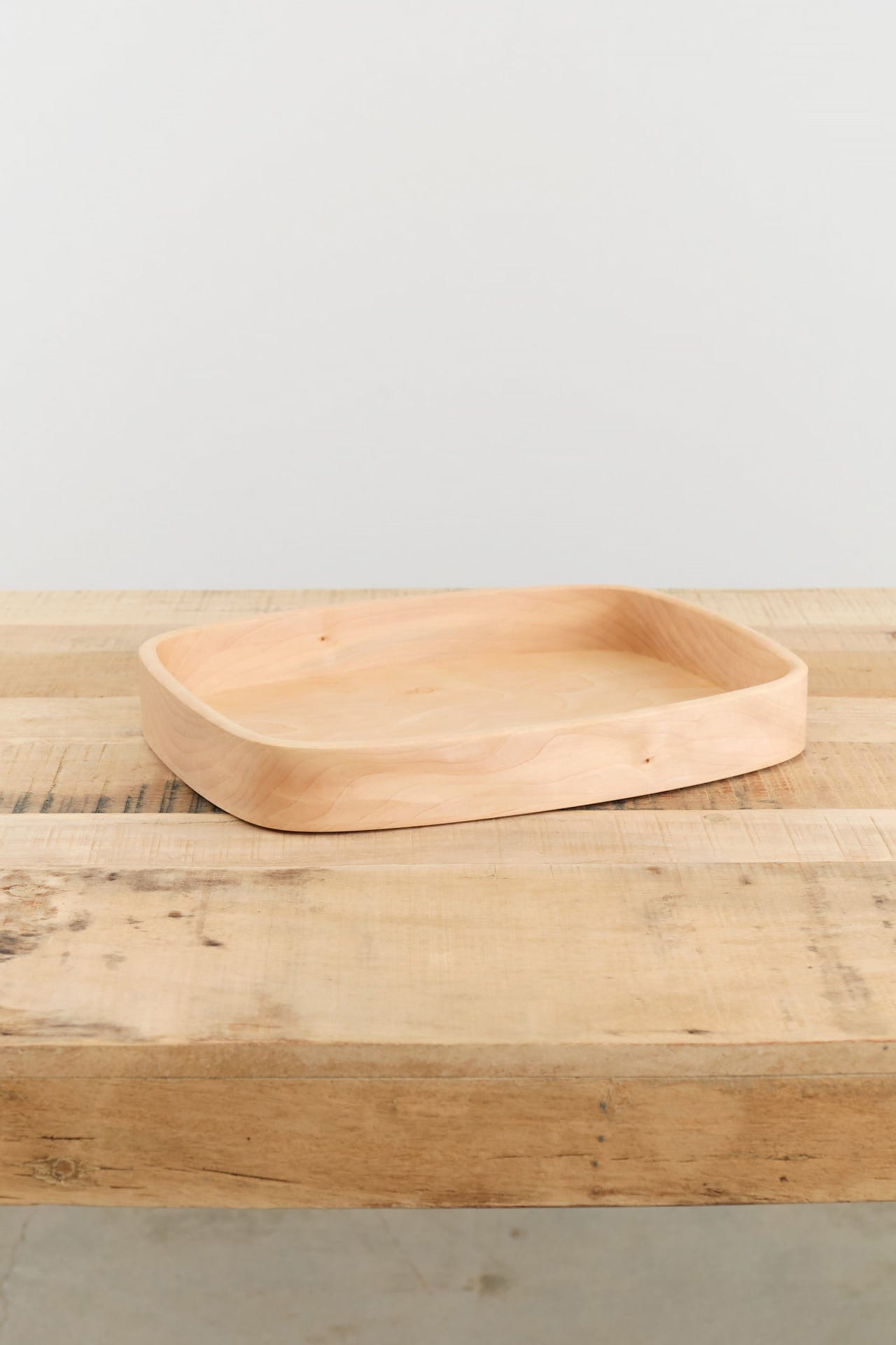 Aizawa Wood Works Home Bath Organization Tochi Wooden Bandsaw Tray Horse Chestnut / 14" L X 10.75" W X 2" H