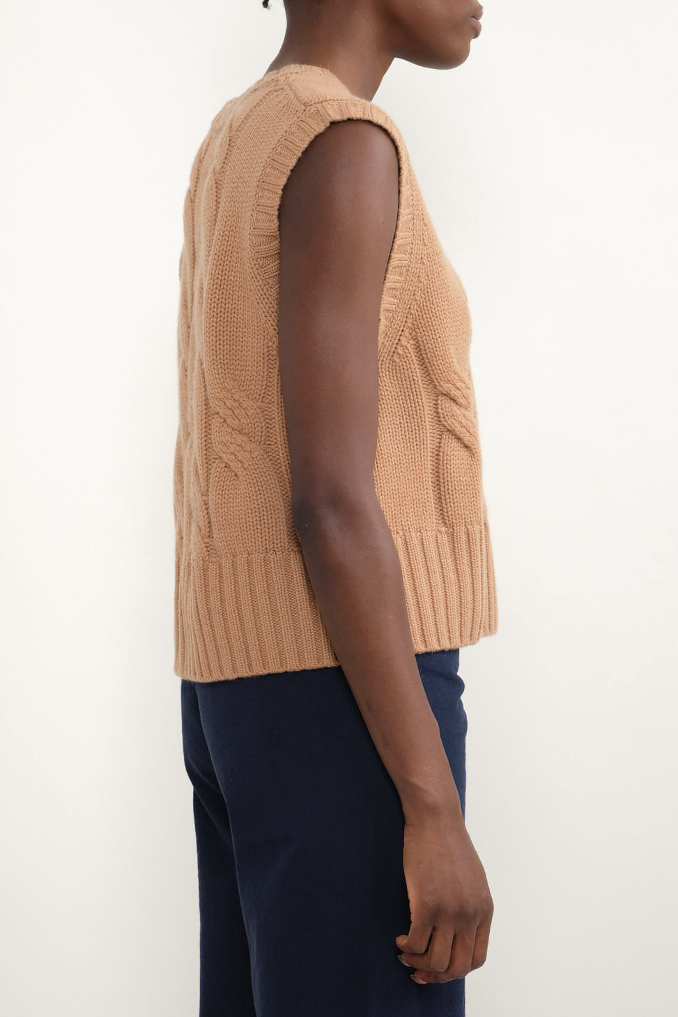 Side of Cable Knit Vest