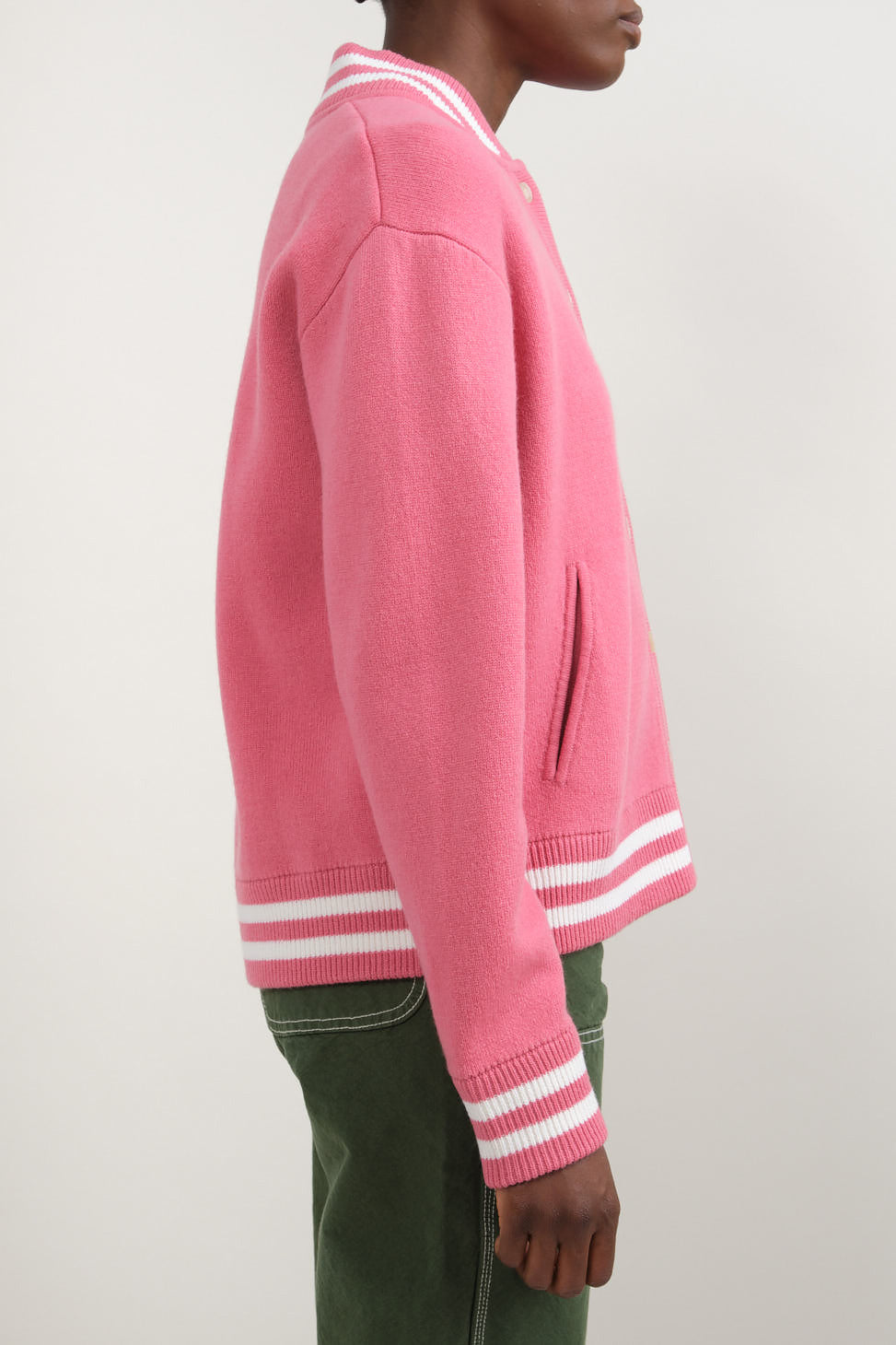 Side of Cashmere Jacket in Pink