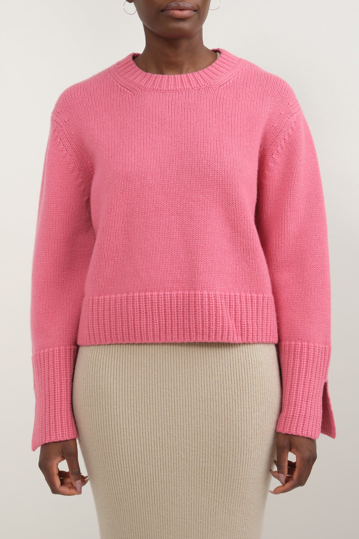 pink cashmere sweater allude