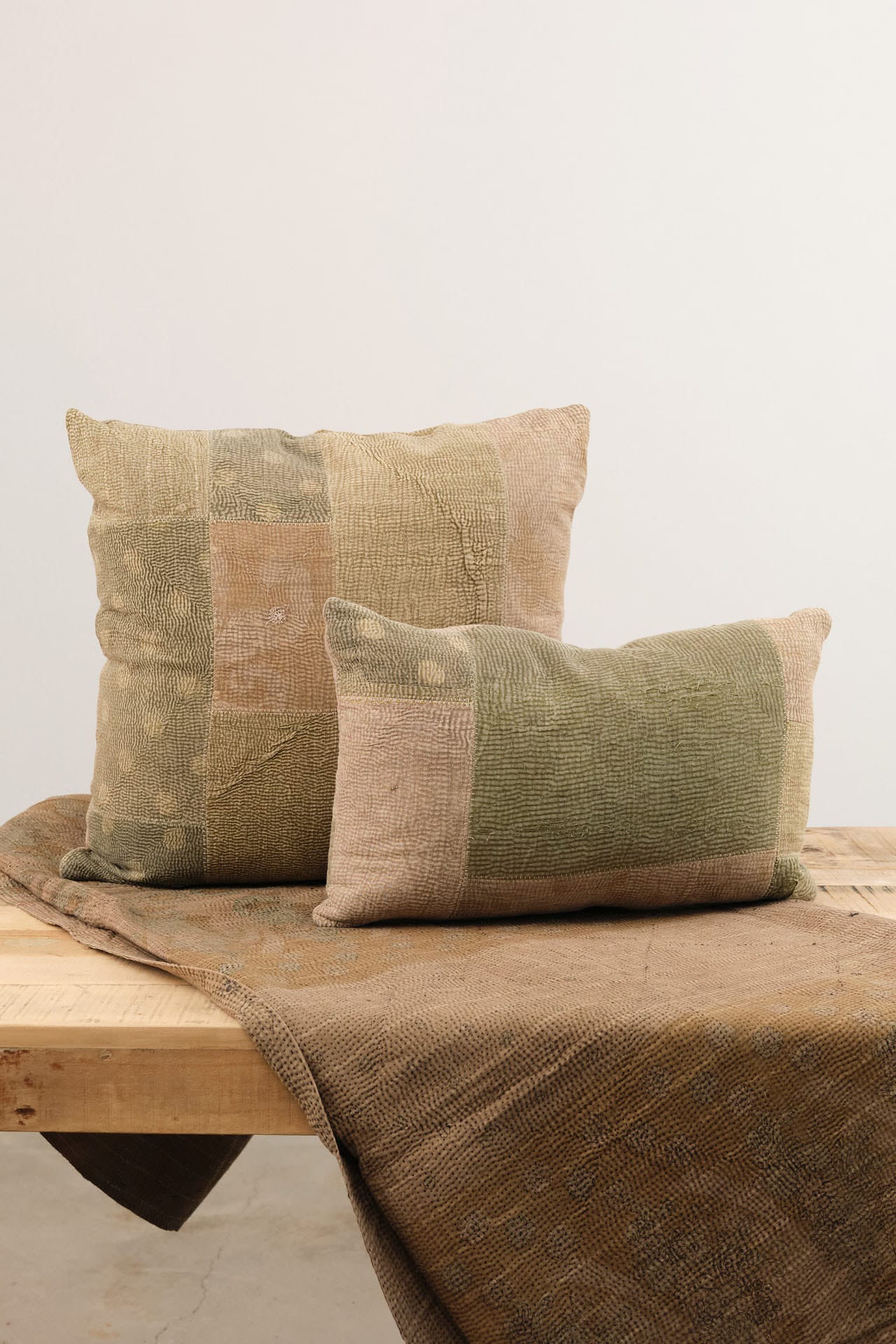 Aloka Home Pillows Fauna Mosaic Pillow #2 Repurposed Textile / 22" L X 22" W