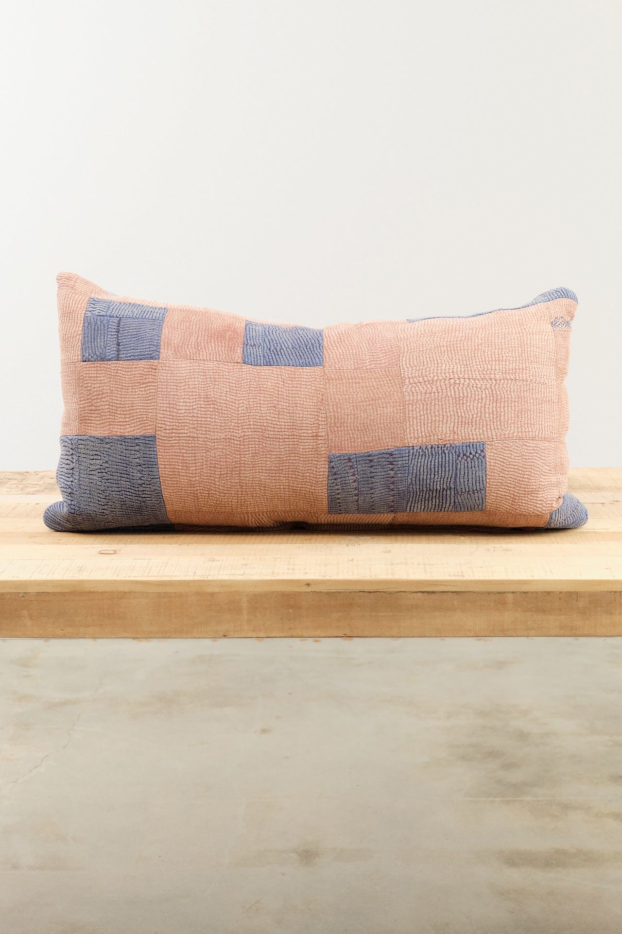 Aloka Home Pillows Fossil Mosaic Pillow #1 Repurposed Textile / 17" L X 32" W