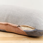 Aloka Home Pillows Fossil Mosaic Pillow #1 Repurposed Textile / 17" L X 32" W