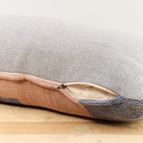 Aloka Home Pillows Fossil Mosaic Pillow #1 Repurposed Textile / 17" L X 32" W