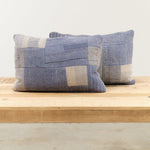 Aloka Home Pillows Fossil Mosaic Pillow #2 Repurposed Textile / 14" L X 20" W