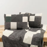 Aloka Home Pillows Fossil Mosaic Pillow #4 Repurposed Textile / 14" L X 20" W
