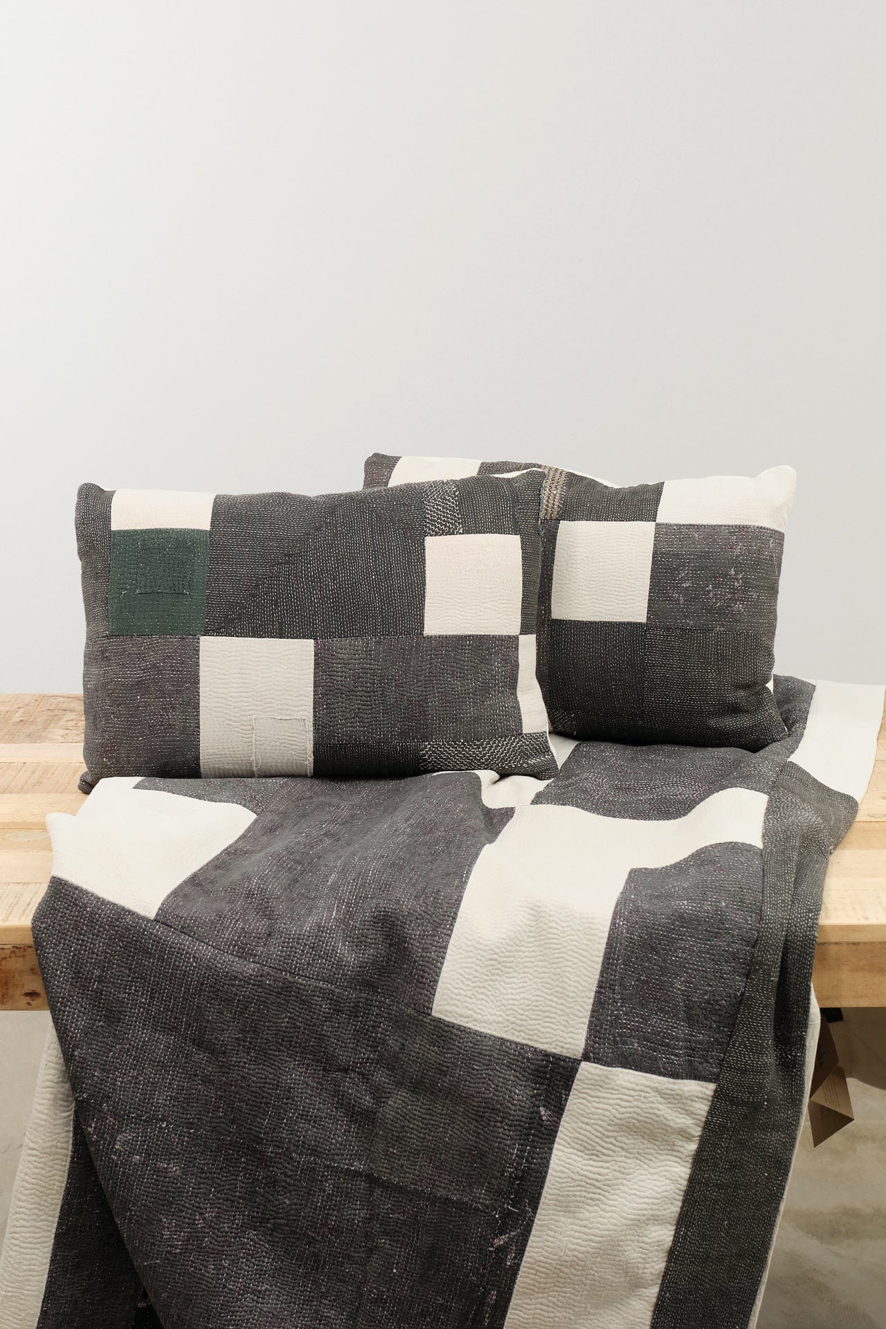 Aloka Home Pillows Fossil Mosaic Pillow #4 Repurposed Textile / 14" L X 20" W